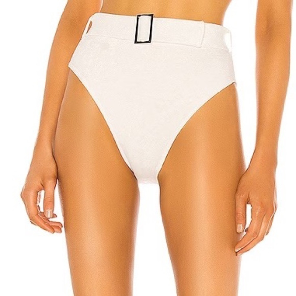 Lovers and Friends Ames High Waist Bottom in White Jag Size S